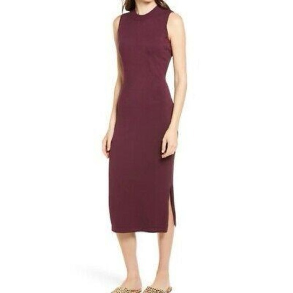 Nordstrom Dresses & Skirts - Nordstrom Chelsea28 Sleeveless Midi Sweater Dress women’s Large Burgundy $119